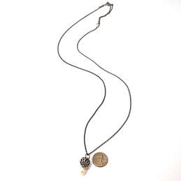 Designer Pandora S925 ALE Sterling Silver Chain Pearl Drop Pendant Necklace alternative image