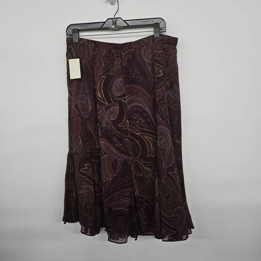 COLDWATER CREEK Plum Paisley Skirt image number 2