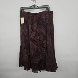 COLDWATER CREEK Plum Paisley Skirt alternative image