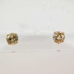 14K Yellow Gold 0.56 CTTW Diamond Stud Earrings 0.7g alternative image