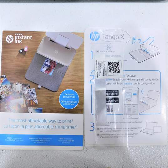 HP Tango X Smart Home Wireless Printer w/ Indigo Linen Cover IOB image number 2