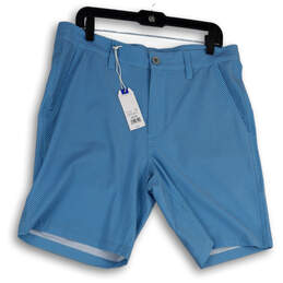 NWT Mens Blue Polka Dot T3 Gulf Millcreek Flat Front Chino Shorts Size W34