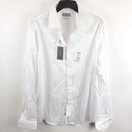 Michael Kors Men White Button Up Shirt XL NWT