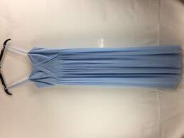 David's Bridal Women Sleeveless Dress Blue M
