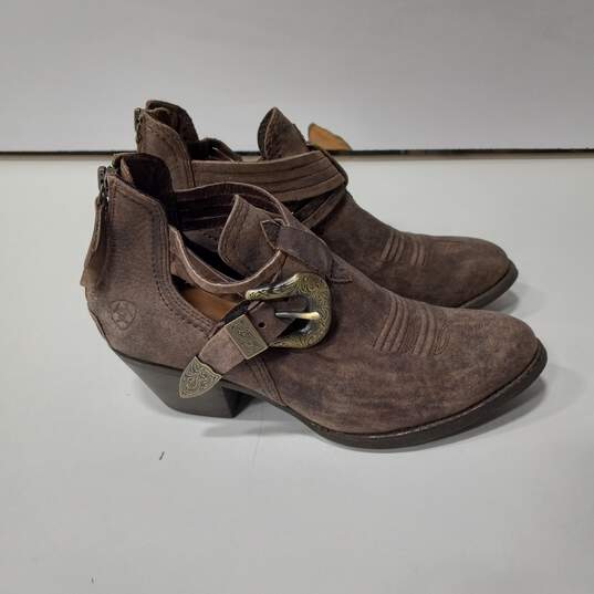 Ariat Brown Dulce Western Suede Bootie Size 8B image number 4