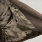 Womens Dark Brown Alpaca Wool Long Sleeve Double-Breasted Pea Coat Size XS image number 4