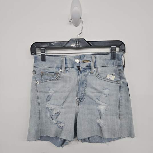 Light Blue Jean Cut Off Shorts image number 1