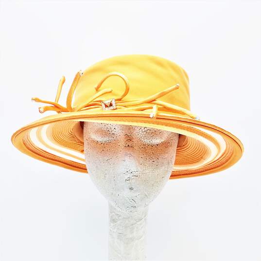 Milano Paris New York Orange Women Derby Hat image number 3