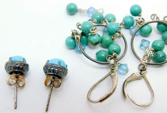 925 Faux Turquoise & Blue Crystal Jewelry image number 2