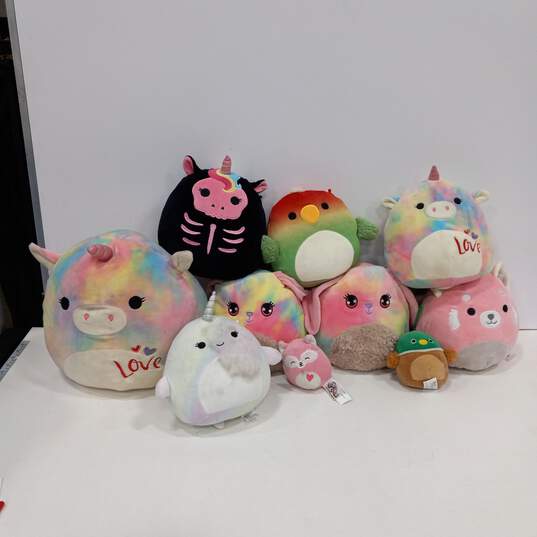 10pc Bundle of Assorted Squishmallow Plush Animals image number 1
