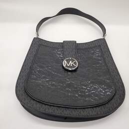 Michael Kors Lillie Signature Black Leather Crossbody Handbag