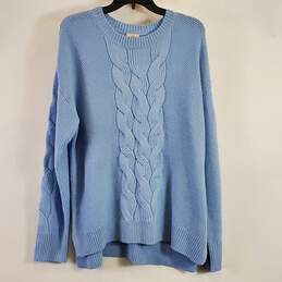 St. John's Bay Women Light Blue Cable Knit Sweater XL NWT