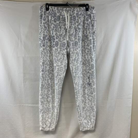 Women's Grey Leopard Print UGG Fleece Pajama Set, Sz. XL image number 3