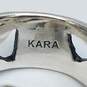 Kara Sterling Silver Assorted Gemstone Open Work Twist Ring Size 4 1/2 7.8g image number 5