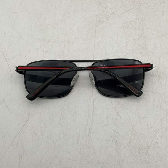 Guess Unisex Black Red Factory Smoke Mirror Navigator Square Sunglasses image number 4