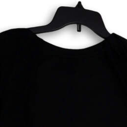 Womens Black Round Neck Short Sleeve Pullover Blouse Top Size XS alternative image
