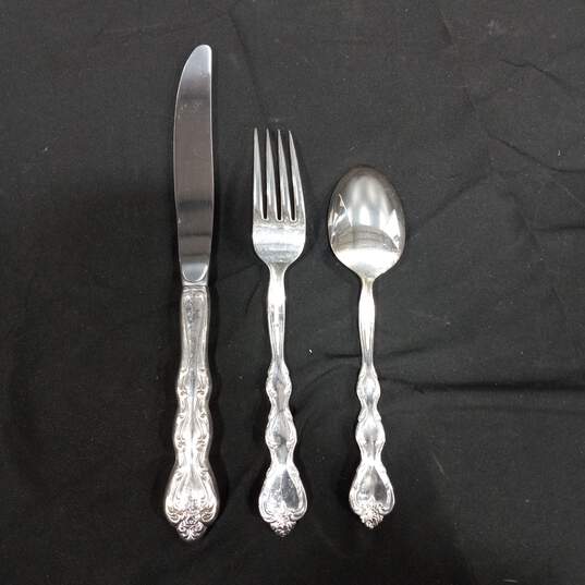 Set of International Silverplate Flatware In Wooden Box/Case image number 7