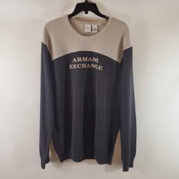 Armani Exchange Men Gray Black Sweater XL