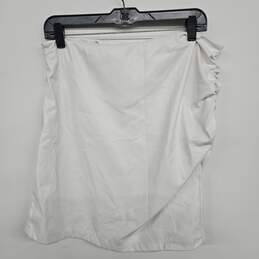 White Ruched Skirt