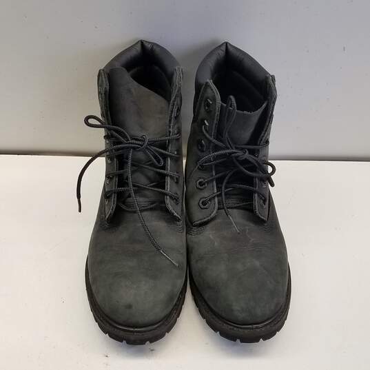 Timberland Black Nubuck Leather 6 Inch Boots Women's Size 7W image number 6