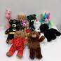 10pc Bundle of Assorted Build-A-Bear Plush Animals image number 1