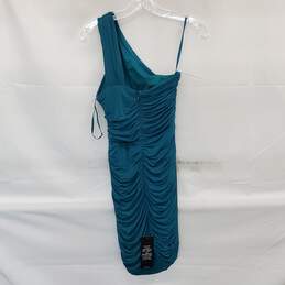 BCBG Maxazria Deep Jade Ruffle Draped Caci Dress Size 4 alternative image