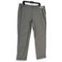 NWT Mens Gray Flat Front Slash Pocket Straight Leg Ankle Pants Size 40 image number 1