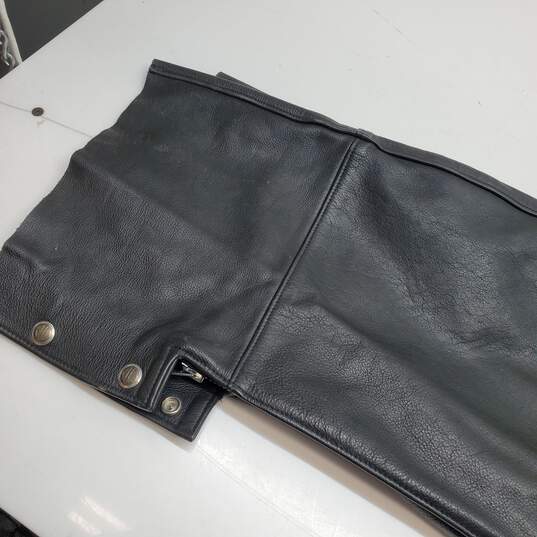 Harley Davidson Leather Motorcycle Chaps Size XXL Made in USA image number 3