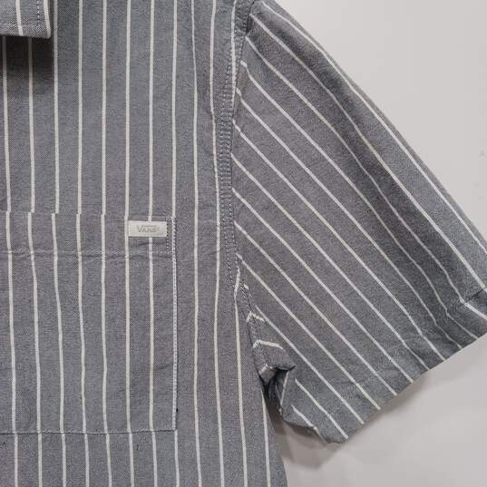 Vans Gray Short Sleeve Button Up Shirt Men's Size M image number 5