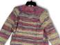 Womens Multicolor Knitted Pockets Open Front Cardigan Sweater Size Small image number 4