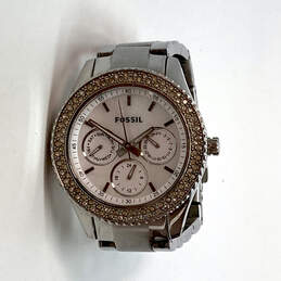 Designer Fossil ES2860 Stainless Steel Rhinestone Analog Quartz Wristwatch