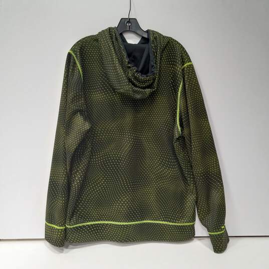 Under Armour Men's Dark Green/Yellow Green Hoodie Size L image number 2