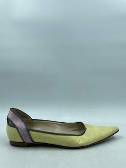 Authentic Manolo Blahnik Yellow Pointed Flats W 7.5
