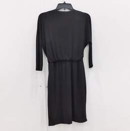 White House Black Market Black Faux Wrapped Midi Dress Women's Size 4 alternative image