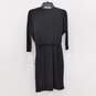 White House Black Market Black Faux Wrapped Midi Dress Women's Size 4 image number 2