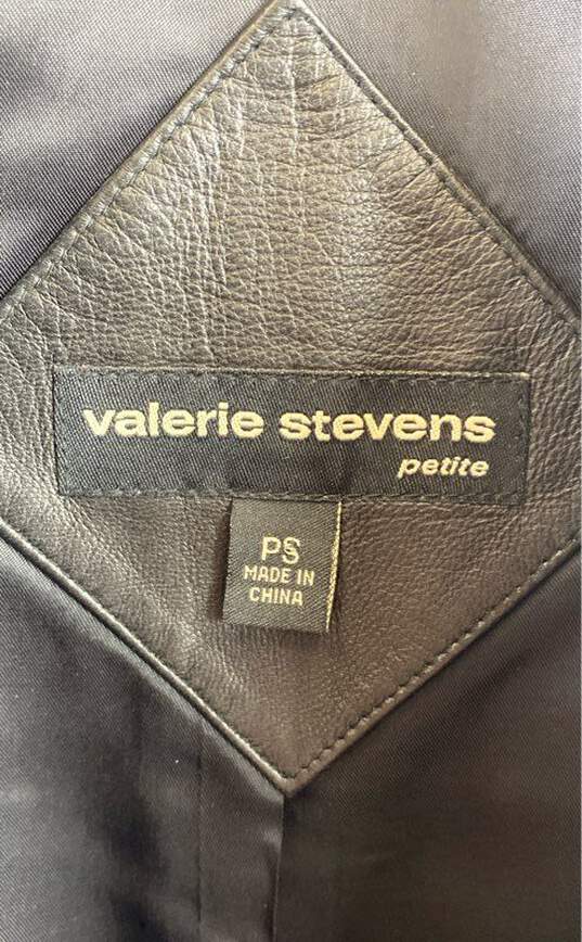 Valerie Stevens Women Black Leather Jacket PS image number 3