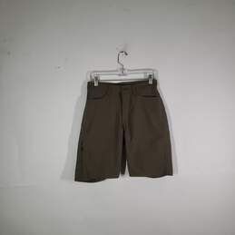 Mens Regular Fit Flat Front Slash Pockets Chino Shorts Size 30