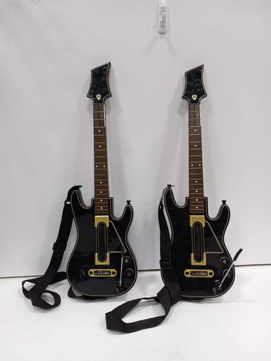 Pair Of Guitar Hero Live Wireless Gaming Guitar Controllers image number 2