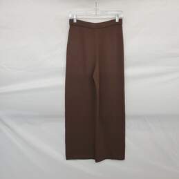 St John Vintage Brown Wool Blend Knit Pant WM Size 2