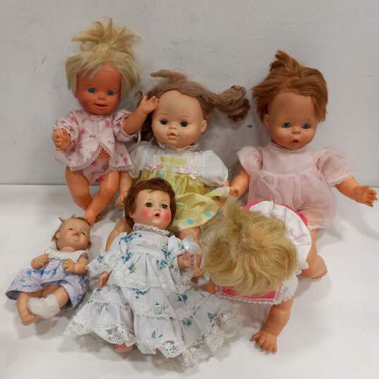 Bundle of 6 Vintage Baby Dolls image number 1