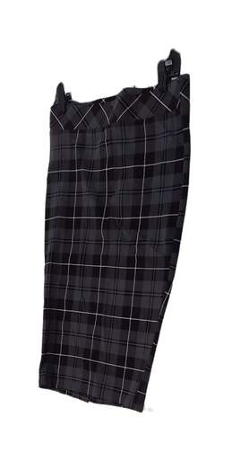 Women Gray Black Plaid Casual Straight And Pencil Skirt Size 00