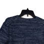 NWT Mens Blue Space Dye Knitted V-Neck Long Sleeve Pullover Sweater Size M image number 4