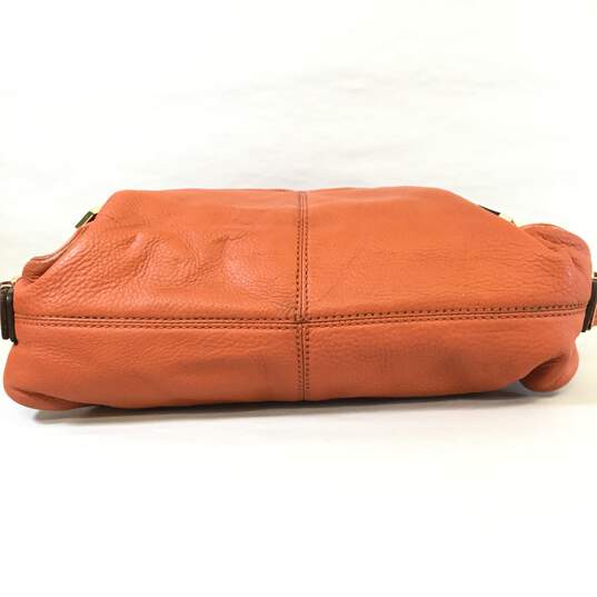 Michael Kors Leather Double Pocket Shoulder Bag Orange image number 7