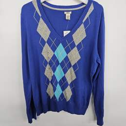 Amparo Blue V Neck Sweater