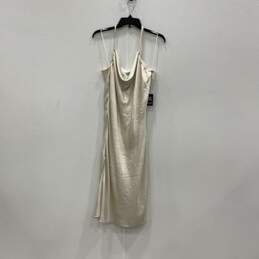 NWT Express Womens Ivory Shimmery Sleeveless Scoop Neck Mini Dress Size XL