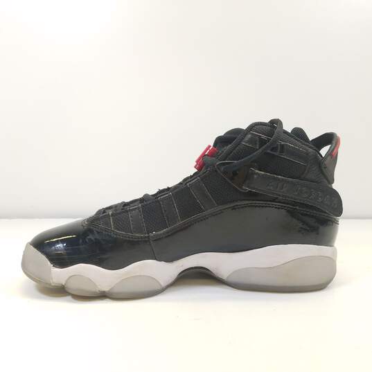Air Jordan 323419-064 6 Rings Black Sneakers Size 6Y Women's Size 7.5 image number 2