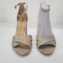 Sam Edelman Women's Yancy Light Gold Mesh Block Heels Size 8.5M alternative image