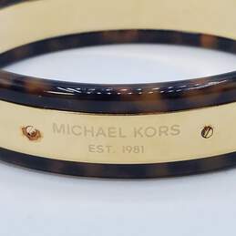 Michael Kors - Est.1981 Gold Tone Fauxtortise  - Shell Hinge 2 1/2 Bracelet W/Tag 53.0g