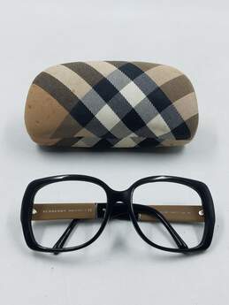 Burberry Check Black Square Eyeglasses