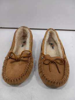 Men's Brown Leather Moccasins Size 10